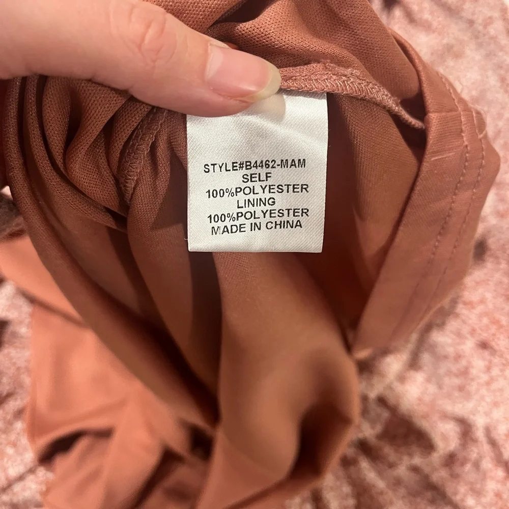 JODIFL Terracotta Floral Tiered Midi Dress - Size S - Boho Cottagecore - Picture 7 of 8